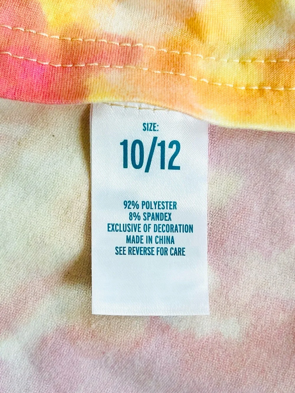 Girls' sz 10 years Tie-Dye Dress Bow